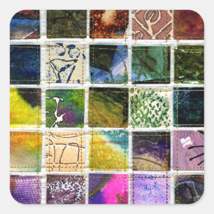 Abstract Squares Square Sticker