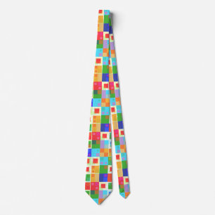 abstract squares tie