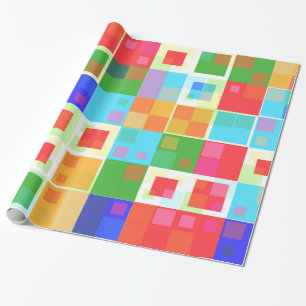 abstract squares wrapping paper