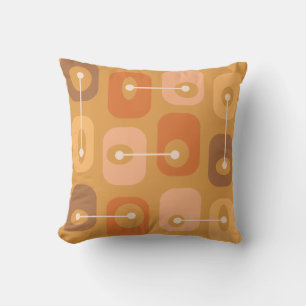 Abstract Squishy Cubes Burnt Orange Cushion