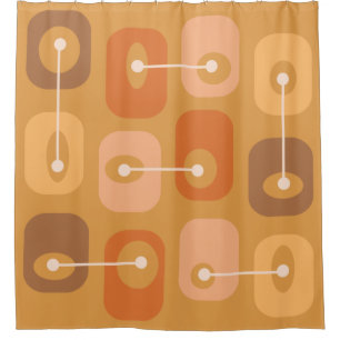 Abstract Squishy Cubes Burnt Orange Shower Curtain