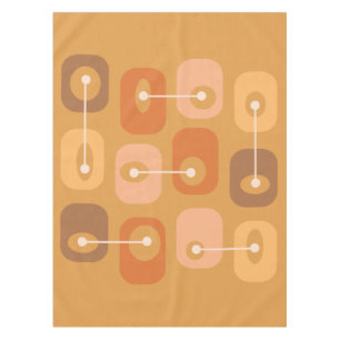 Abstract Squishy Cubes Burnt Orange Tablecloth