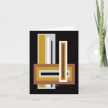 Abstract Stacked Rectangles Note Cards