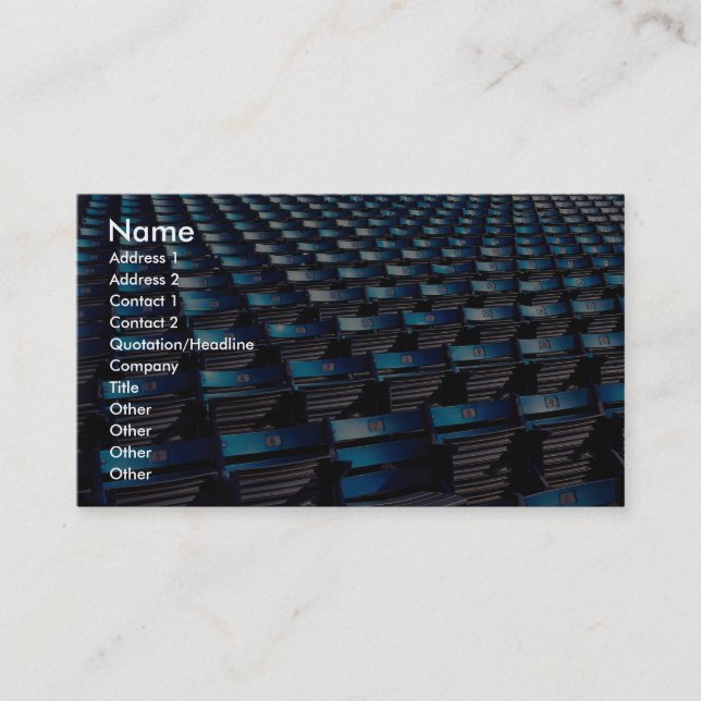 Abstract Stadium seats Business Card (Front)