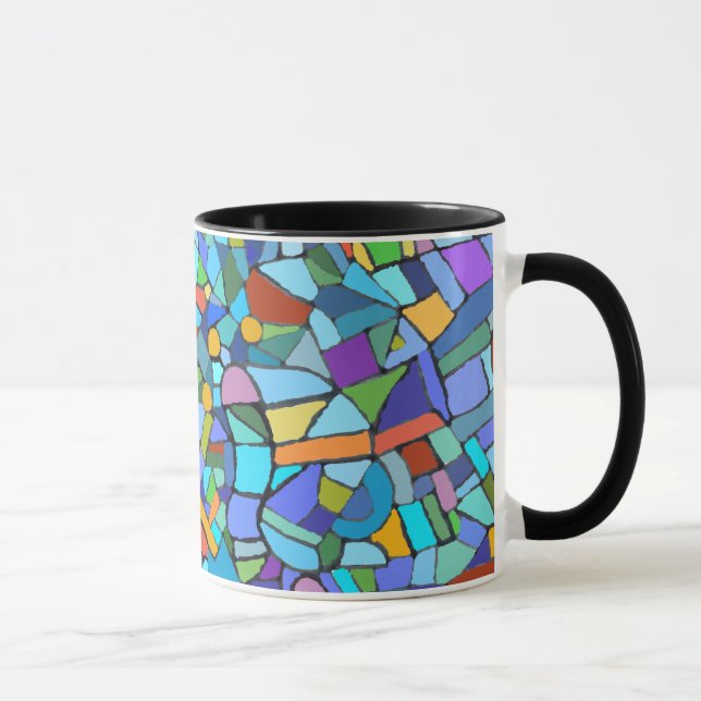 Abstract Stain Glass Design Mug (Right)