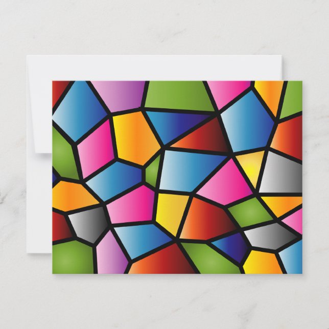 Abstract Stained Glass Invitation (Front)