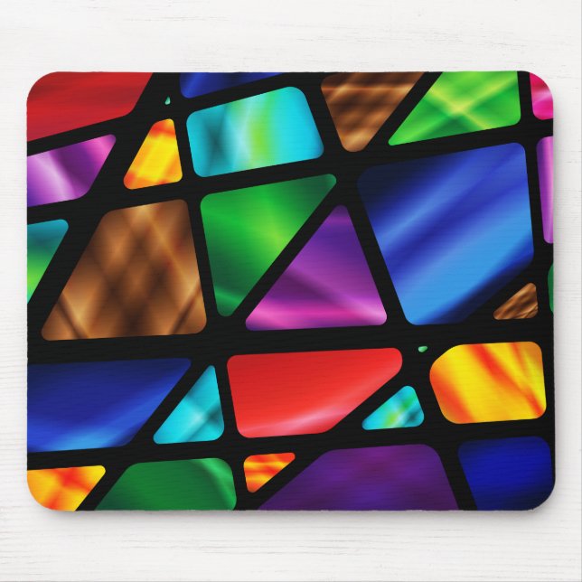 Abstract Stained Glass Mouse Pad (Front)