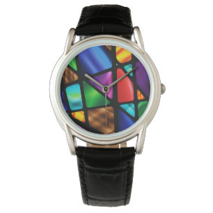 Abstract Stained Glass Window Watch