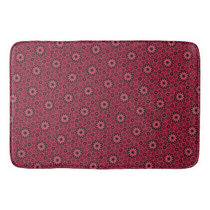 Abstract Star Flower Shower Curtain Bath Mat