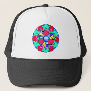 Abstract Star Flower Trucker Hat