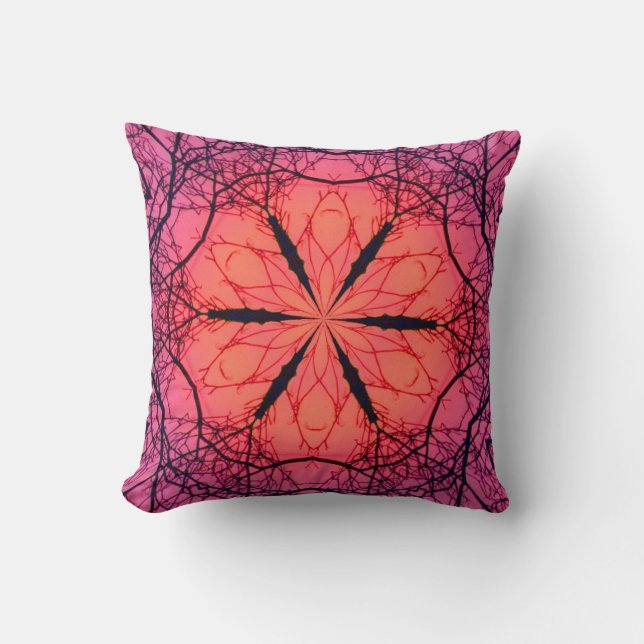 Abstract Star of David Sq Throw Pillow (Front)