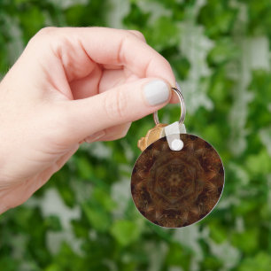 Abstract Star Pattern Key Ring