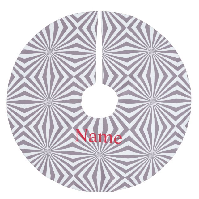 Abstract Starburst Thunder_Cove  Brushed Polyester Tree Skirt (Front)