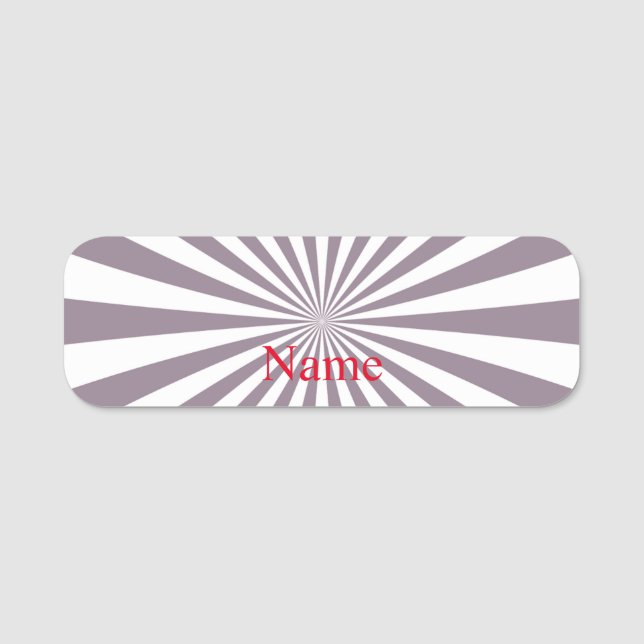 Abstract Starburst Thunder_Cove Name Tag (Front)