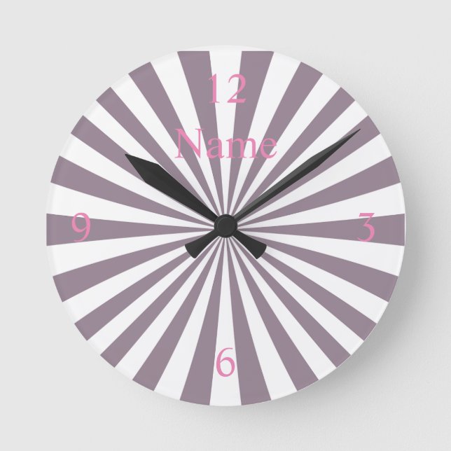 Abstract Starburst Thunder_Cove  Round Clock (Front)