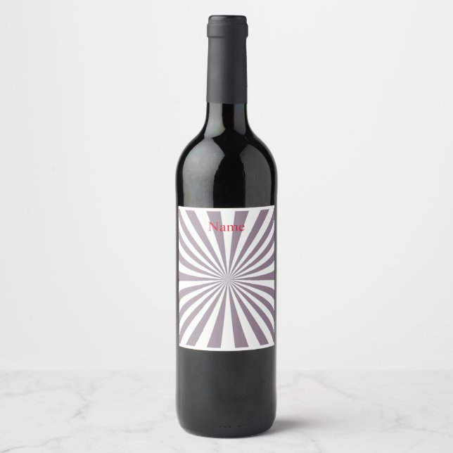 Abstract Starburst Thunder_Cove  Wine Label (Front)