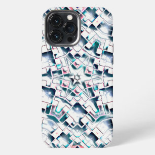 Abstract stars in messy glass tile kaleidoscope iPhone 13 pro max case