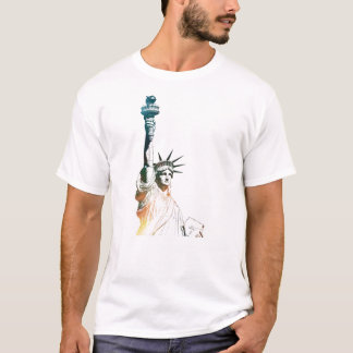Abstract Statue of Liberty New York Design T-Shirt