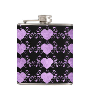 Abstract Steampunk Heart Hip Flask