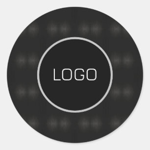 Abstract steel pattern classic round sticker