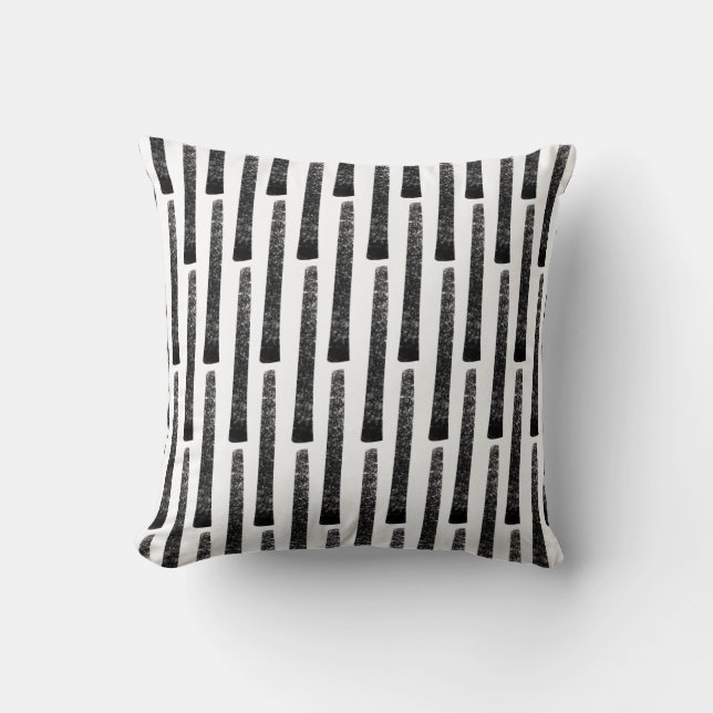 Abstract Stenciled Lines Cushion (Front)