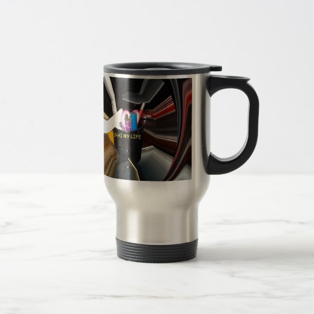 Abstract Still Life Tea Mug Office Stationary Art  (Right)