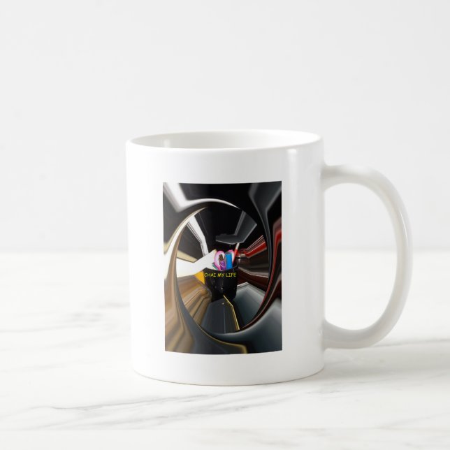 Abstract Still Life Tea Mug Office Stationary Art  (Right)