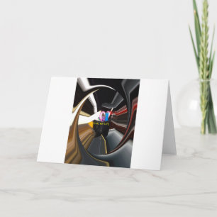 Abstract Still Life Tea Mug Office Stationary Art  Card