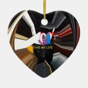 Abstract Still Life Tea Mug Office Stationary Art Ceramic Ornament