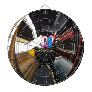 Abstract Still Life Tea Mug Office Stationary Art Dartboard