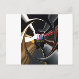 Abstract Still Life Tea Mug Office Stationary Art  Postcard