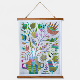 Abstract Still Life with Bird Hanging Tapestry