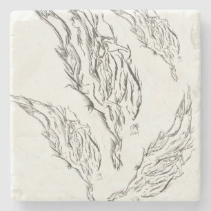 abstract stone coaster