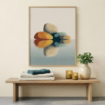 Abstract Stone Reflection Wall Art for Living Room