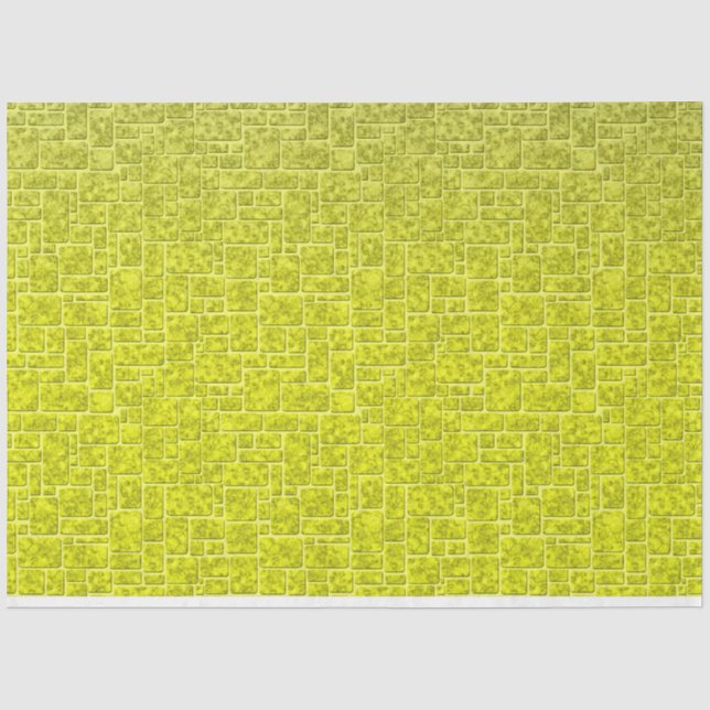 Abstract stone texture bricks decor ornamental gre tissue paper (Front)