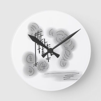 abstract storm round clock
