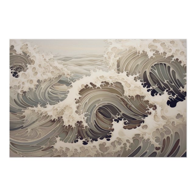 Abstract Storm Waves  Poster (Front)