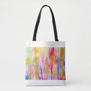 Abstract streams of paints on the wall. Modern tex Tote Bag