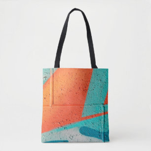 Abstract street art spray paint texture background tote bag