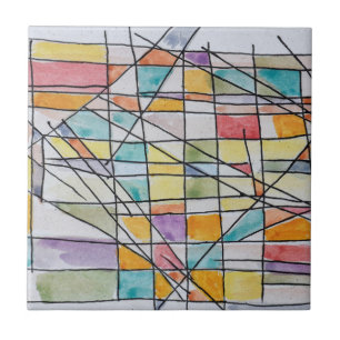 Abstract Street Scene of Old Nice Nice, France Ceramic Tile