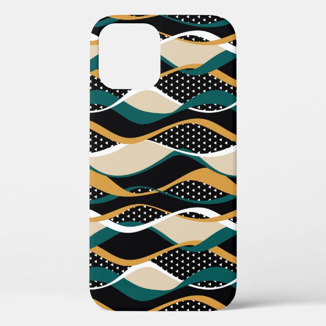 Abstract striped, colourful wavy pattern. Case-Mate iPhone case (Back)