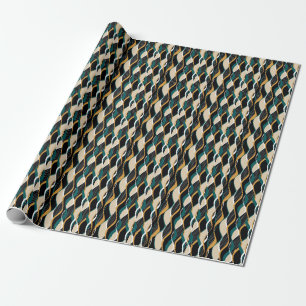 Abstract striped, colourful wavy pattern. wrapping paper