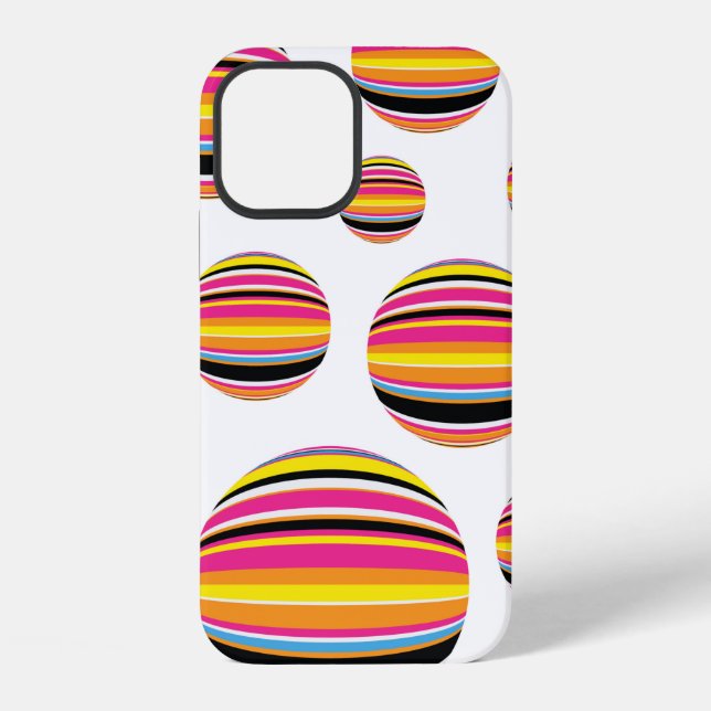 abstract striped raindrops seamless pattern multic iPhone case (Back)