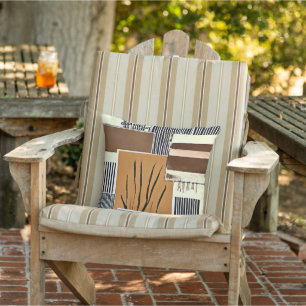 Abstract stripes art cushion