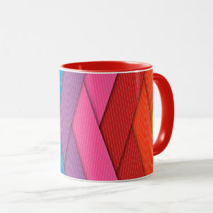 Abstract stripes, colorful, mug