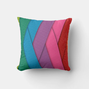 Abstract stripes, colourful, cushion