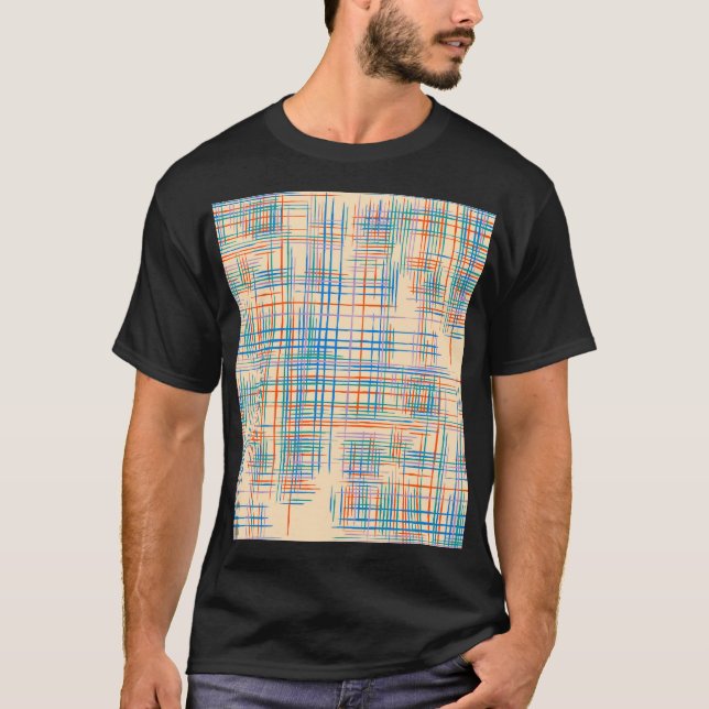 Abstract stripes, colourful ethnic grass mat. T-Shirt (Front)