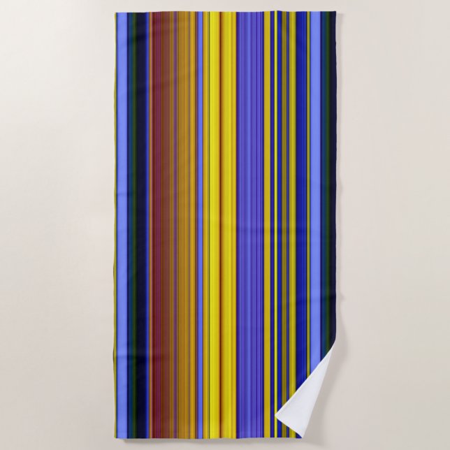 Abstract Stripes Design 1 Beach Towel (Front)