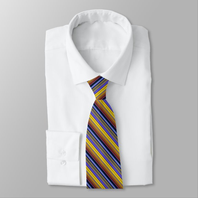 Abstract Stripes Design 1 Tie (Tied)