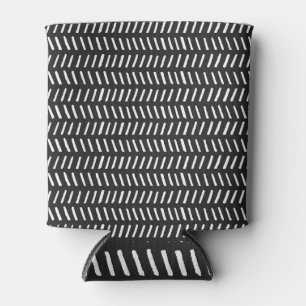 Abstract Stripes Horizontal Vintage Background Can Cooler
